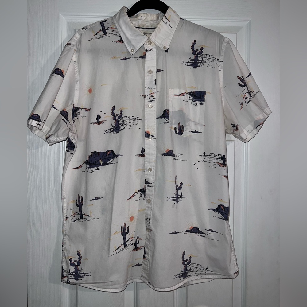 Goodthreads Desert Cactus Print Standard Fit Short Sleeve Shirt - Picture 7 of 10